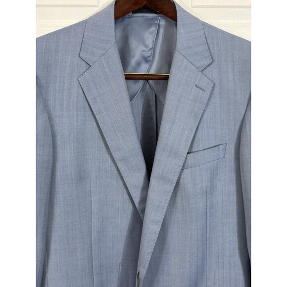 NWT Paul Betenly 44L Light Blue Sport Coat Blazer Jacket Wool Retail $495 - Picture 4 of 6